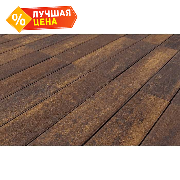 Плитка тротуарная BRAER Ригель Color Mix Мальва, 320x80x60 мм