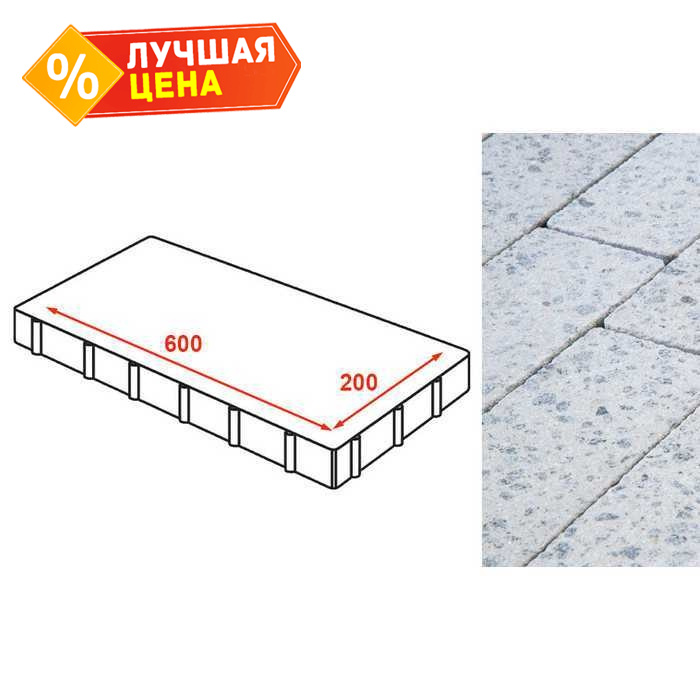 Плита тротуарная Готика Granite FINERRO, Мансуровский 600x200x80 мм
