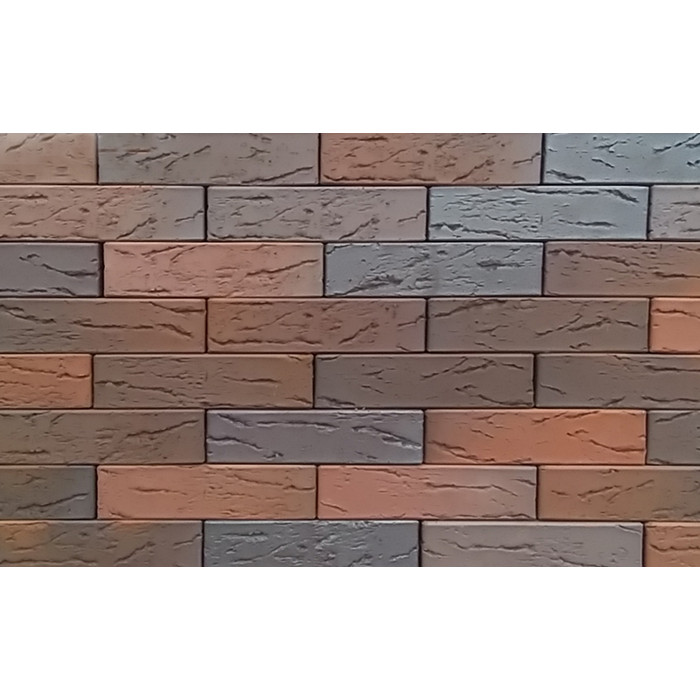 Кирпич облицовочный Stroma Flash, Flash Bordo кора дуба 250х120х65 мм